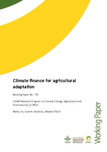 Climate finance for agricultural adaptation